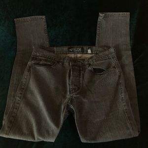 faded black skinny jeans